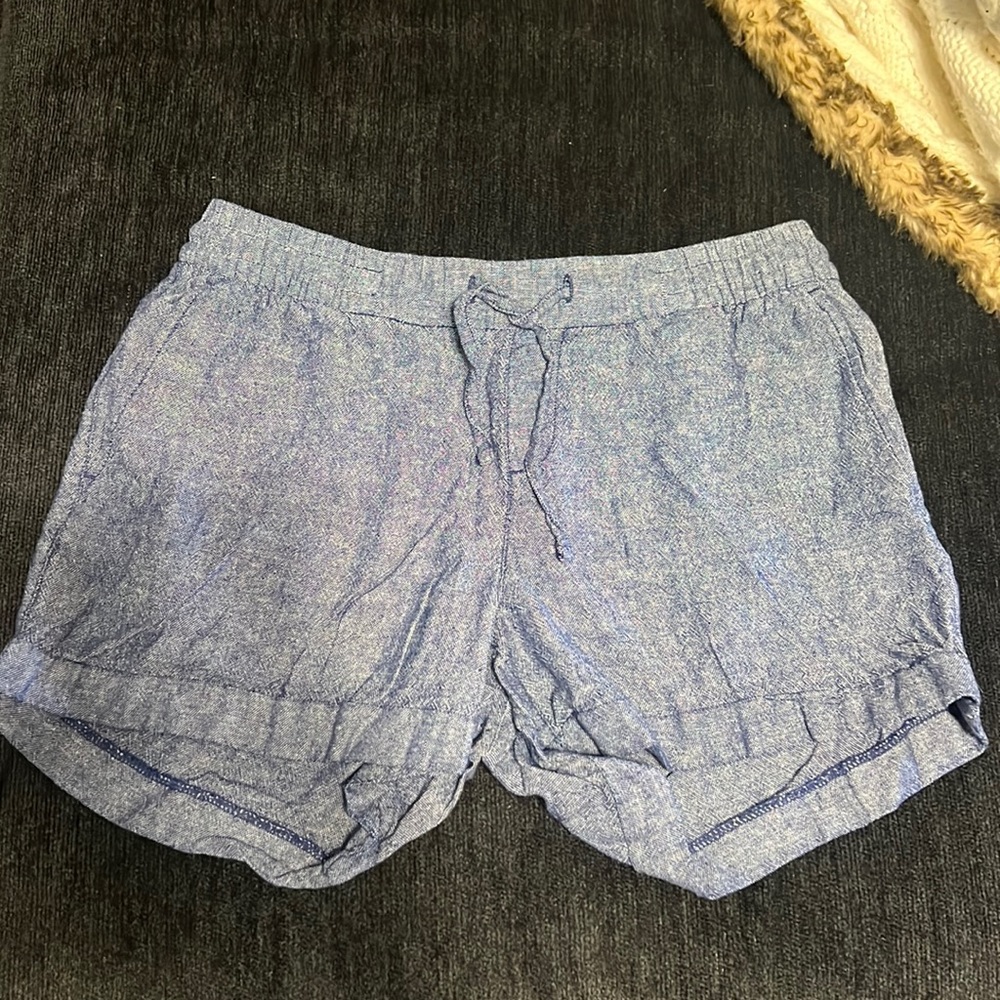 Denim Colored Stretchy Shorts